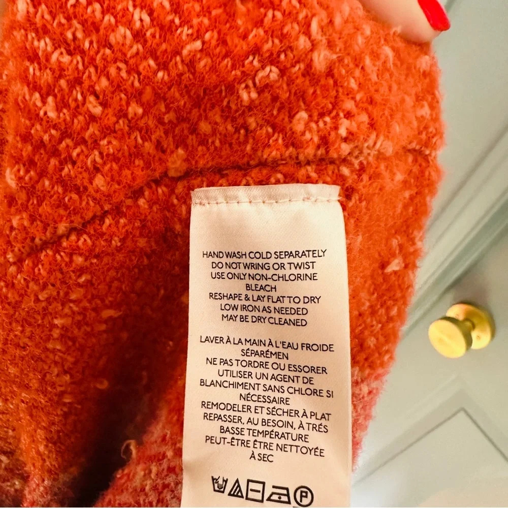 Like New Free People Ruben Oversized Pullover Sweater in Autumn Sunset Combo M - Picture 16 of 16